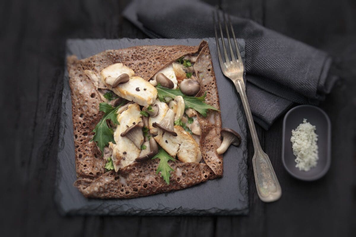 La_crêperie_mobile_Galette_Hühnerfilet_Champignons